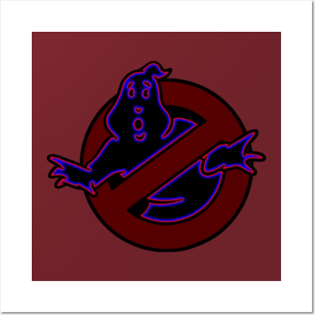 Ghostbusters Neon Glow Logo Wall Art by TheMagicGhostbuster